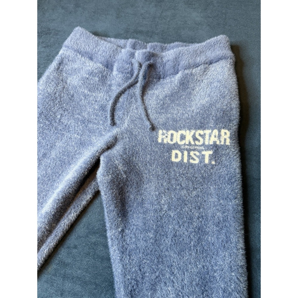 Rockstar Original Mohair Knit Track Set Mens Medium Lake Navy Blue